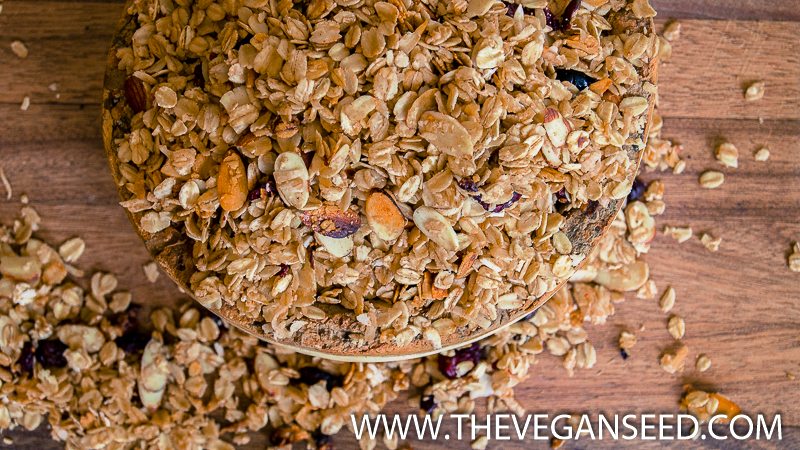 Almond Cranberry Fall Granola (Slow Cooker)